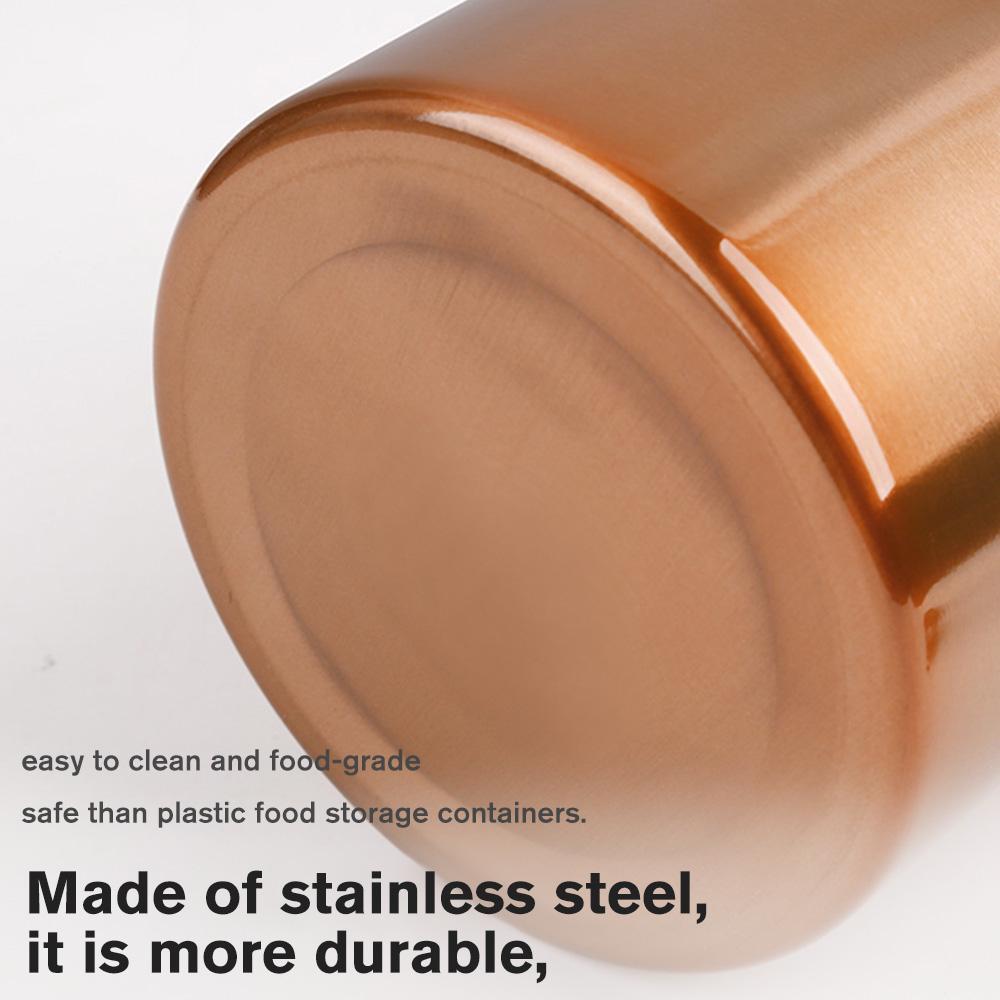 Stainless Steel Airtight Canister Coffee Bean Canister Food Storage Container 1.5L with Vent Valve for Coffee Tea Sugar