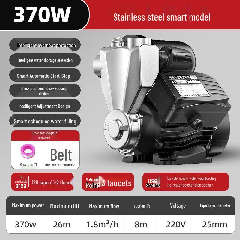 Intelligent Whole House Automatic Water Booster Pump for Bathrooms & Solar Showers