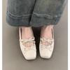 Square Head Bow Ballet Shoes Women's 2025 Summer New Gentle French Mary Jane Evening Breeze Light Mouth Single Shoes