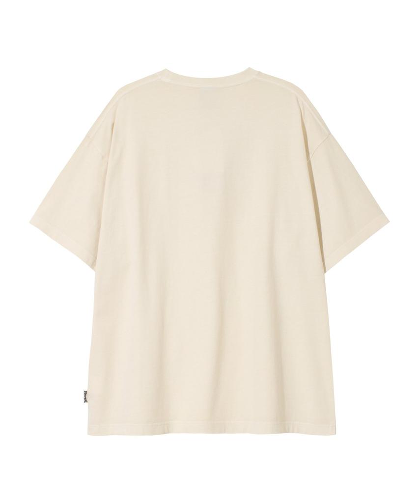 Treasure Magazine Pigment-Dyed Short Sleeve T-Shirt Cream