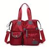 Large Capacity Casual Nylon Tote - Women's Fashion Shoulder Bag with Multiple Pockets and Adjustable Strap