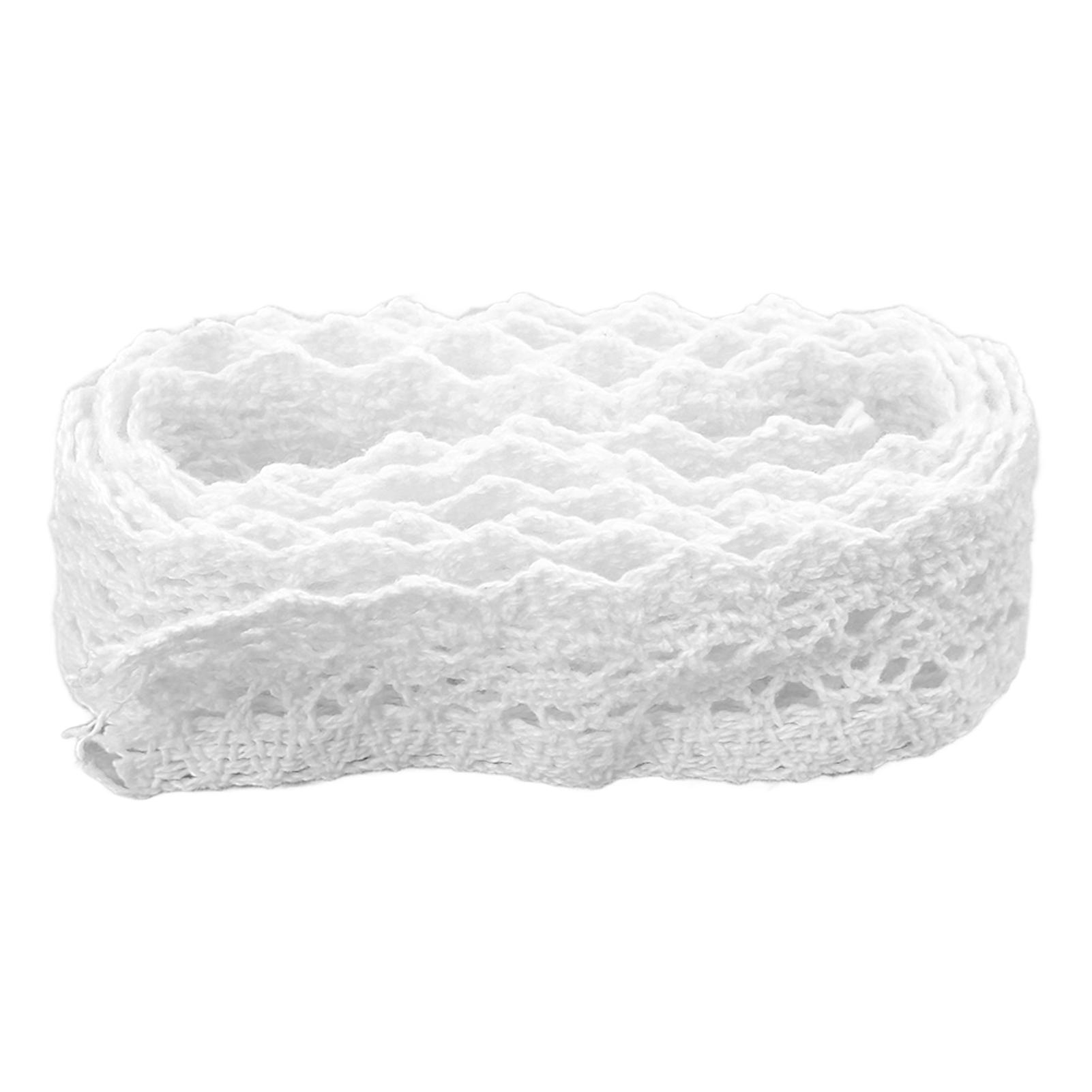 

Кружевная лента, хлопковая нить, 20 ярдов, белые декоративные аксессуары для украшения одежды, занавеска «сделай сам»