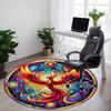 1pc Stained Glass Phoenix Chair Carpet for Office, Soft Comfortable Mat For Office, Living Room, Bedroom, Machine Washable Carpet Yy251112064
