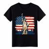 Vintage Patriotic T-Shirt | Statue of Liberty & Flag Graphic, 4th of July Tee