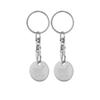 2/6Pcs Trolley Tokens Keychains Universal Small Metal Stainless Steel Portable Shopping Cart Tokens Key Ring Ornament Decoration