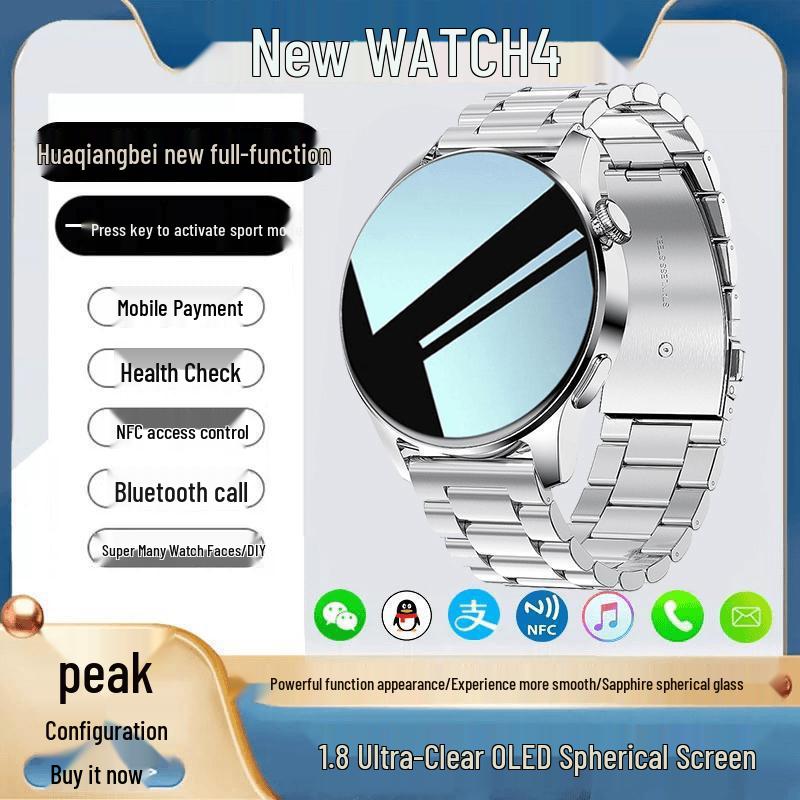 2025 Smartwatch 9: Waterproof Sport Phone with Heart Rate, Blood Pressure, Blood Oxygen Monitoring & NFC Payments.