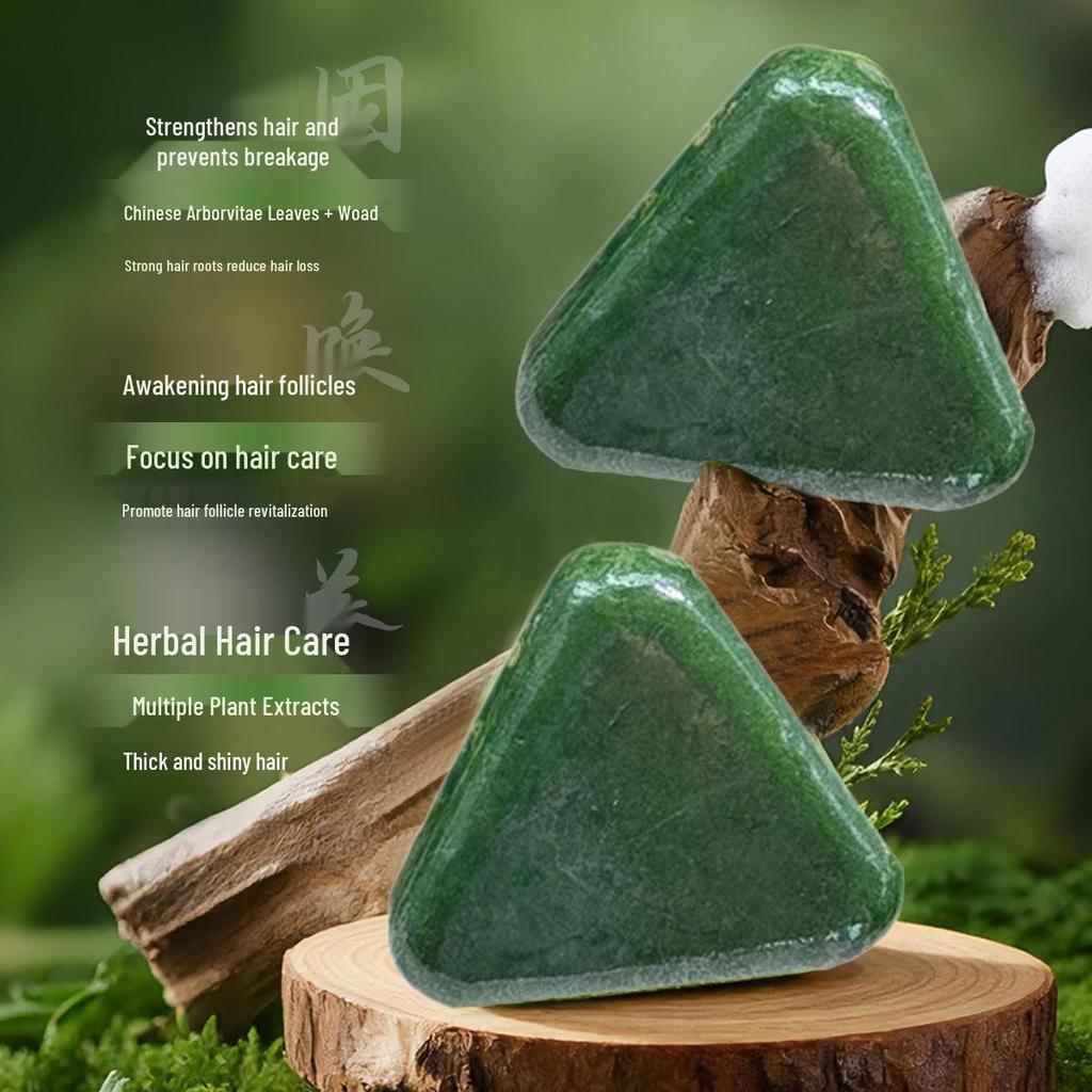 Xinjiang Cedar & He Shou Wu Herbal Handmade Shampoo Soap.