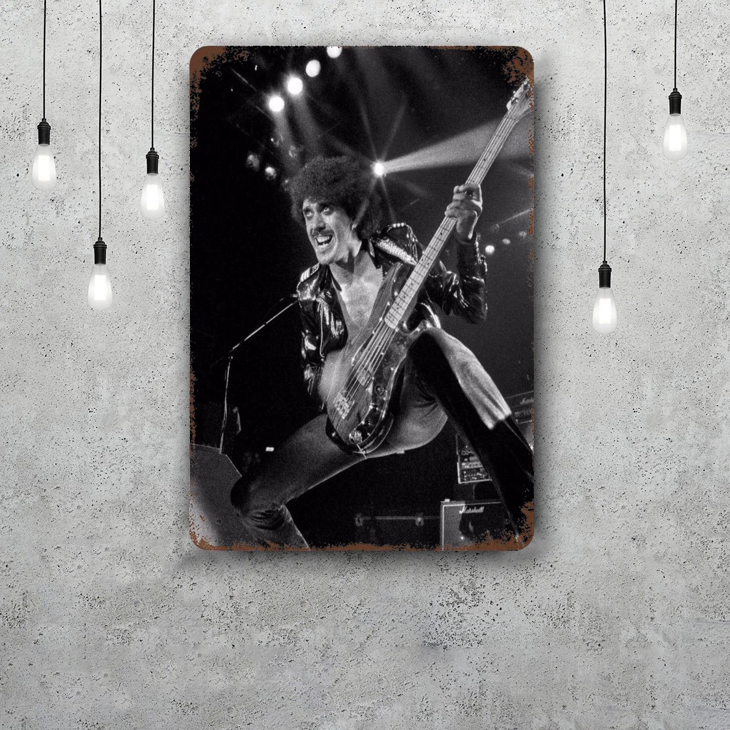 Thin Lizzy Band Vintage Blechschild Heimdeko Wanddeko Kunst Wandbild Raumdekoration Dekor Retro Metallschild Platte Bar Poster 20x30cm（7.8x11.8inch）