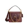 Beat 18 Horse And Carriage Pattern Printed Chain Flap Leather Small Square Shoulder Crossbody Handbag Women Handbag Burgundy CE224-B4RTQ