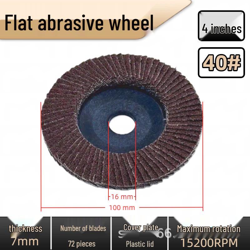 Thickened Plastic Covered Stainless Steel Flap Disc for Metal Polishing and Grinding