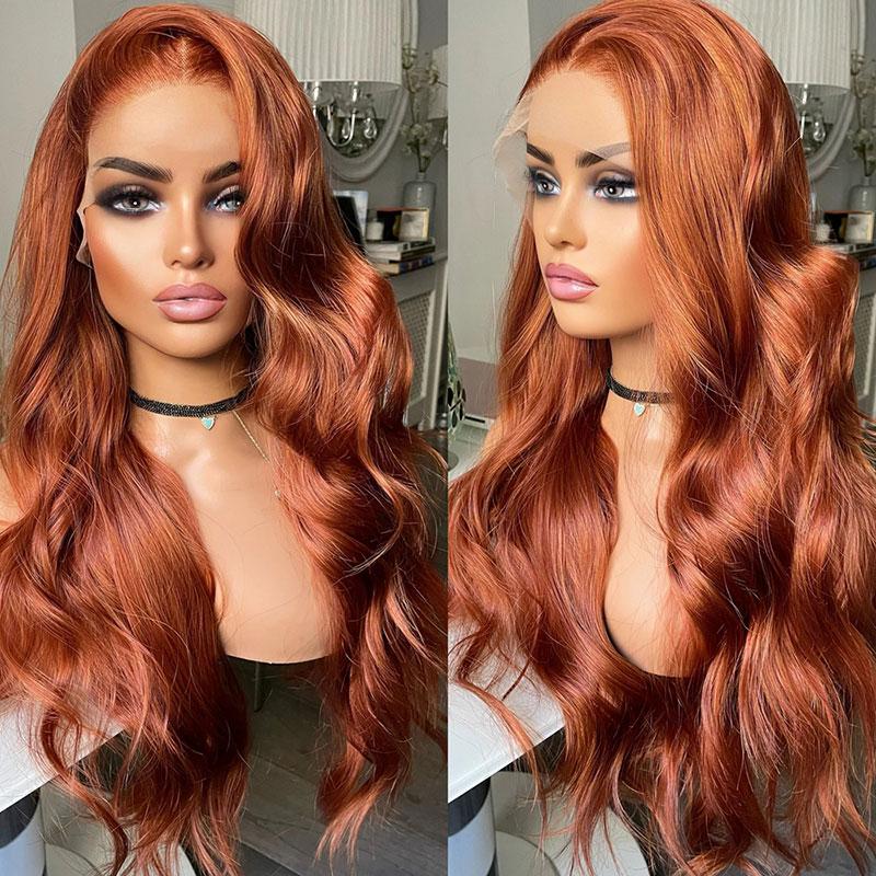 

Orange White Loose Wave Synthetic Hair 13X4 Lace Front Wigs Glueless High Quality Heat Resistant Fiber Hair For Fashion Women