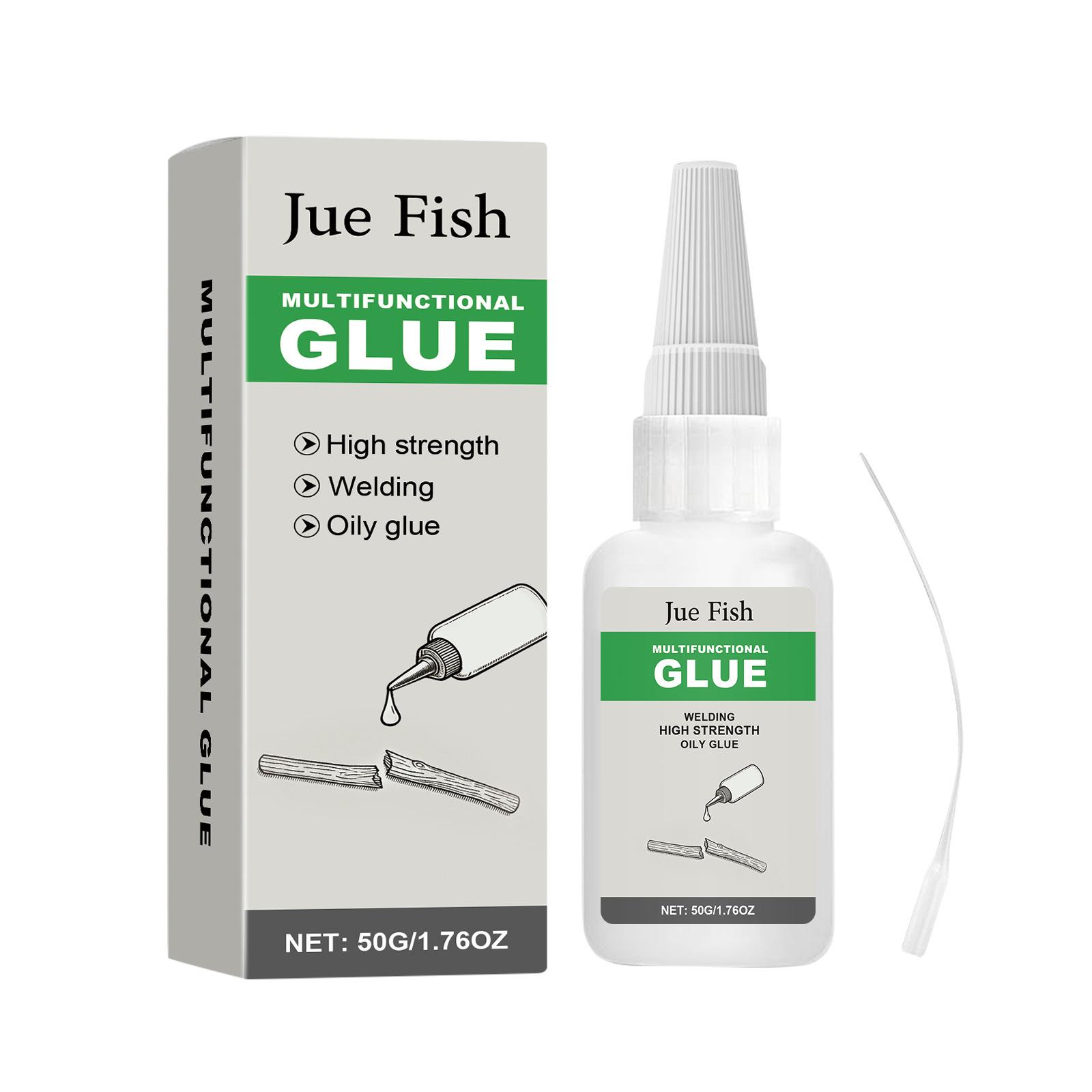 

JUE FISH Универсальный сварочный масляный клей Водостойкий клей Сверхпрочный пластиковый клей для ремонта стекла и пластика 50g