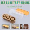 Ice Cube Tray Compatible with Stanley Cup Silicone Ice Cube Molds with Lid & Bin 3 Hollow Cylinder Ice Mold for Tumbler 20-40Oz