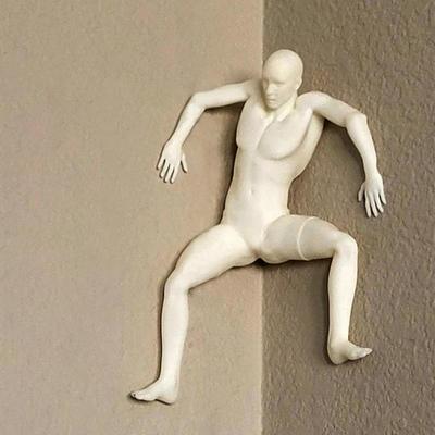 Figurino Criativo Decoração de Parede 3D Moderno Adesivo Estátua Escultura Homem Escalador Ornamento Arte de Parede para Casa Escritório Entusiastas de Escalada