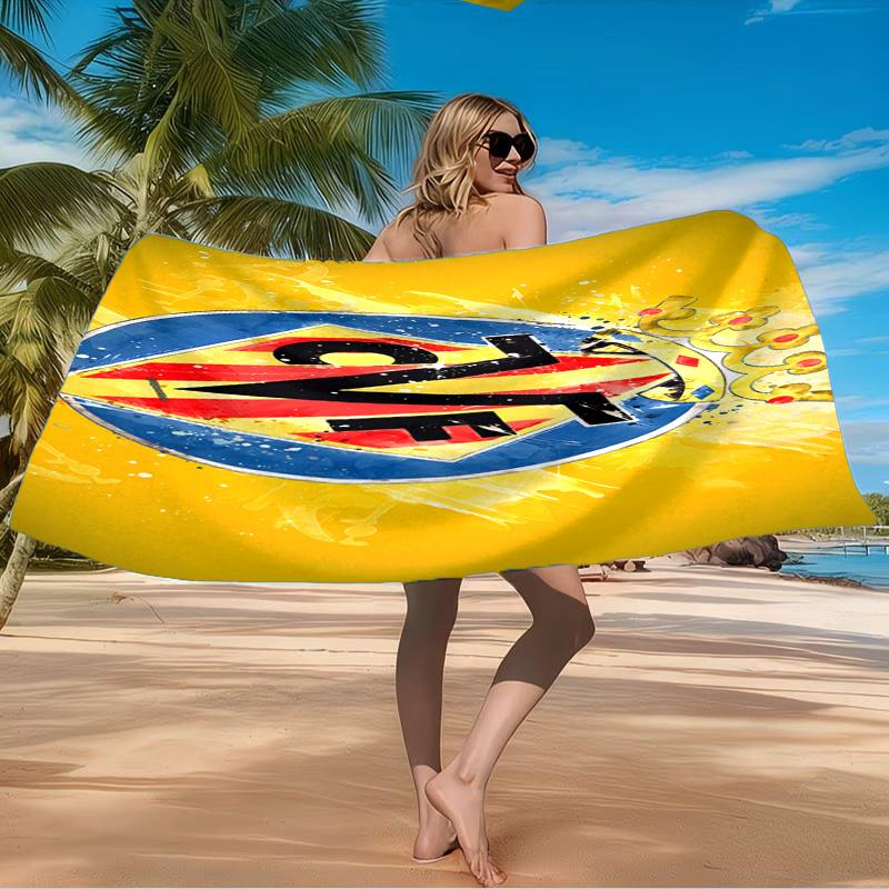 Club Vill-arreal Crest Design Beach Towel Microfiber Beach Towel, Lightweight and Quick-Dry, for Summer Travel, Swimming Pool Fan Birthday Gift