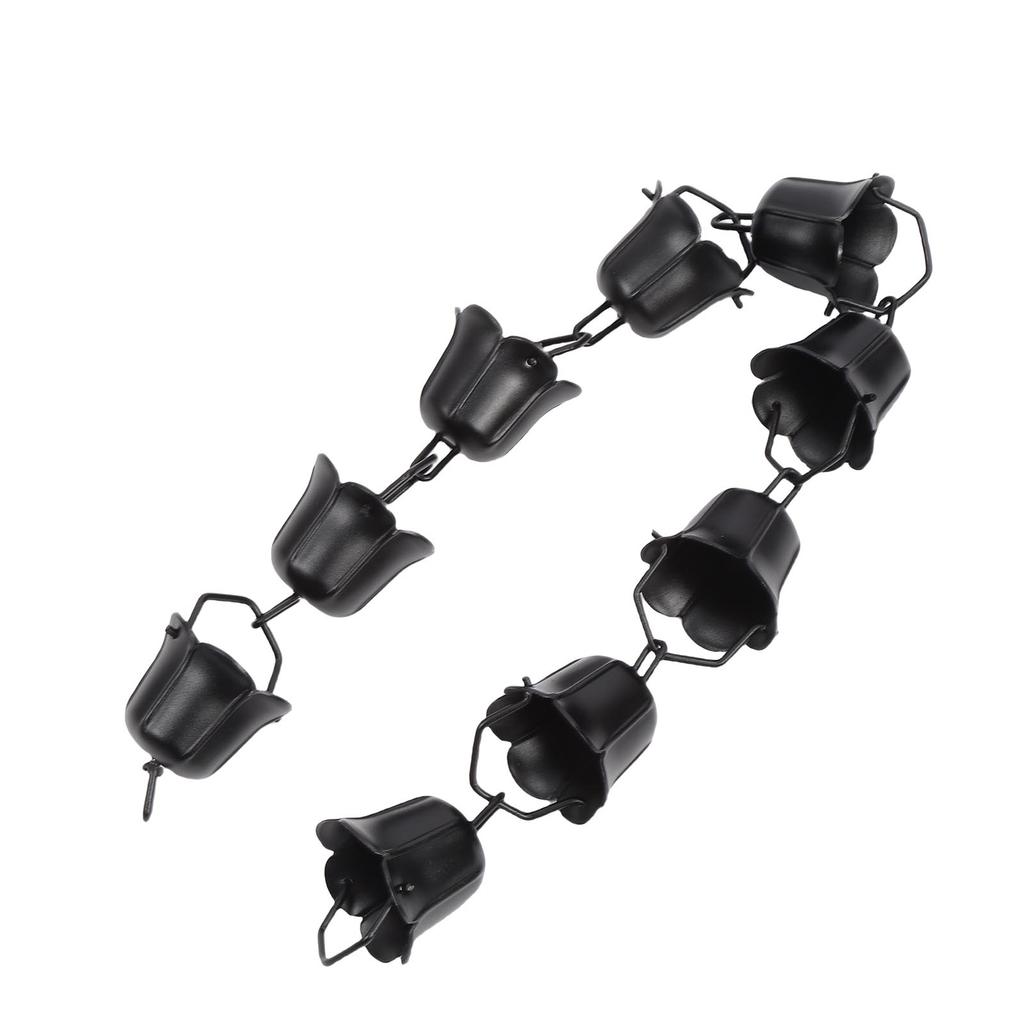 Rain Chain 3.3ft Decorative Rain Catch  Chain for Gutt s Outside Rain Gutt  Downspout Aluminum Alloy Black