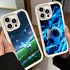 Phone Case for iPhone 17 Air 16E 15 16 Pro Max Football Soccer Ball Design Cover 14 Plus 13 12 Mini Soft Shell Silicone Fundas