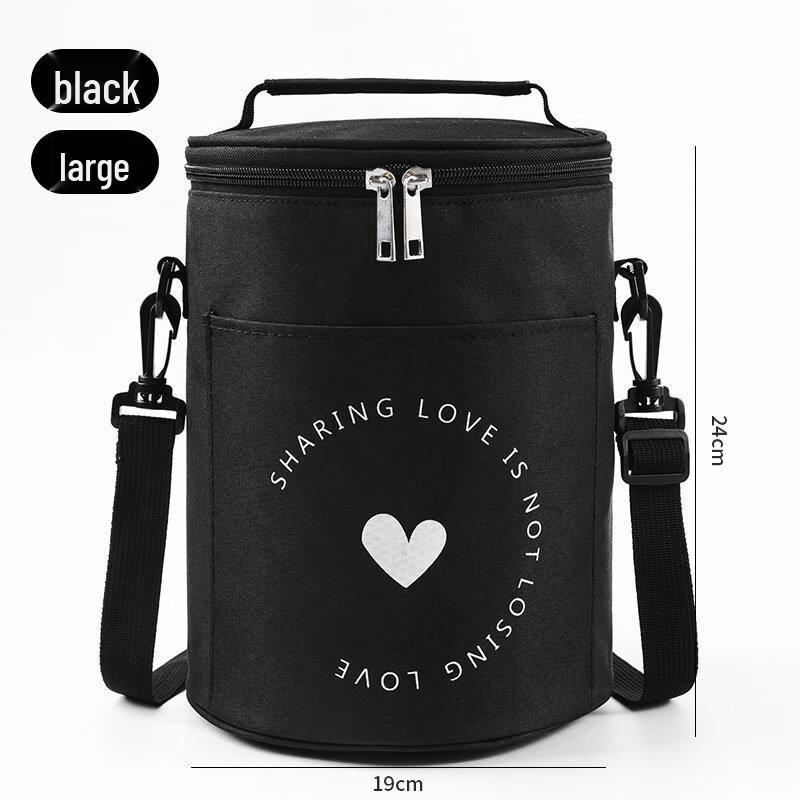 Round Insulated Lunch Tote Bag