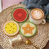 8 Piece Set of Diamond Painted Delicious Fruits with Holder DIY Diamond Craft Kit Creative Art Supplies Perfect Gifts for Beginners and Crafters