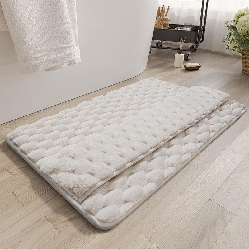 Memory Foam Bath Mats Upgraded and Thickened with Instep Wiping, Super Soft Bath Rug, Comfortable and Absorbent Bathroom Mat