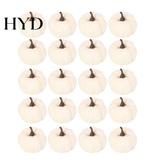 Plush Pumpkin Decor for Fall 20 PCS Velvet Decorative Ornaments, Multi-Color Artificial Harvest Thanksgiving Table Decorations Mantel Shelf, Farmhouse