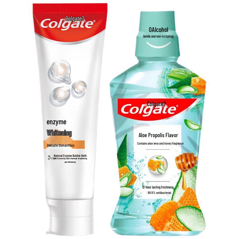 Colgate Osmanthus Whitening Toothpaste & Aloe Propolis Mouthwash Set
