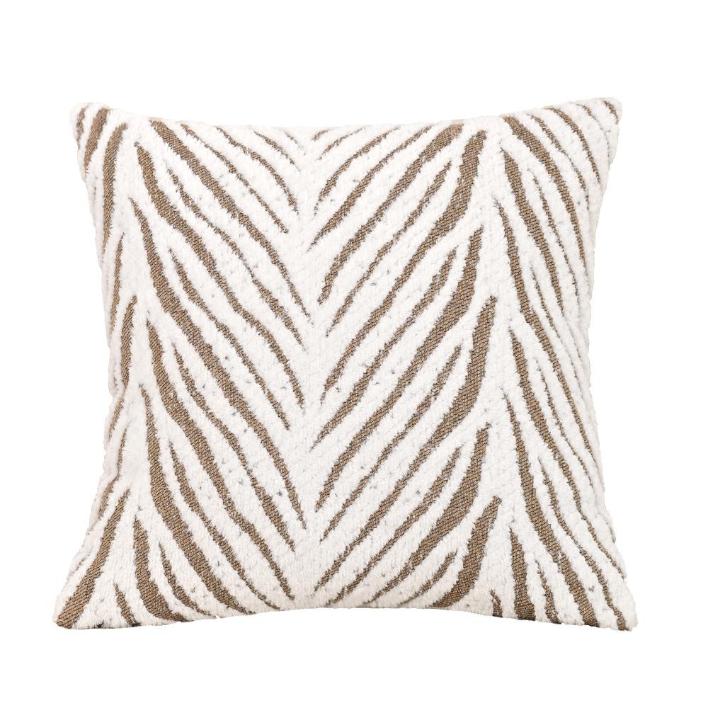 Bohemian Blad Jacquard Sierkussenhoes Kussens Woonkamer Bank Slaapkamer Vierkante Kussenhoes Stof Decoratie Kussenhoezen 45x45cm white