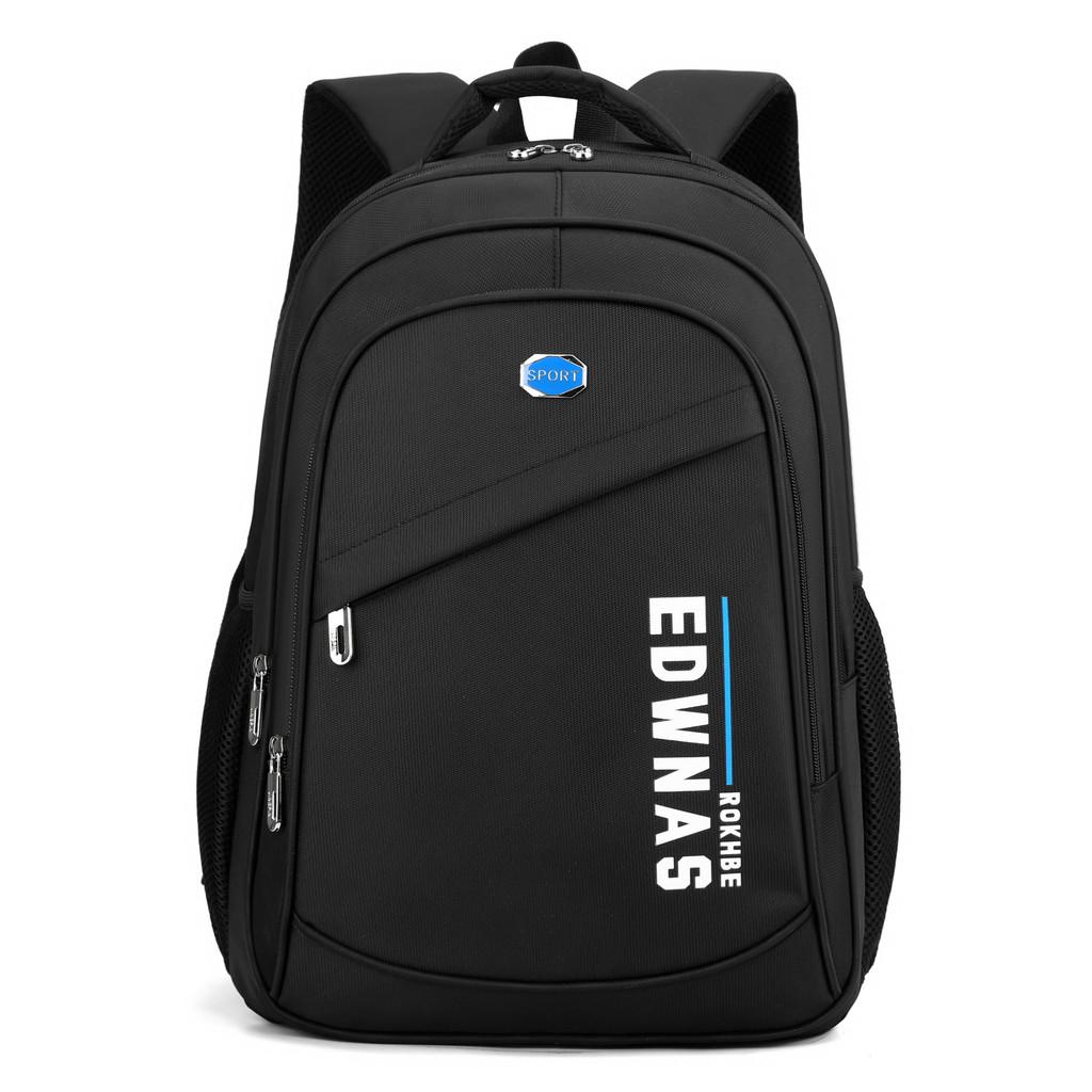 Simple Letter Printed Backpack With Large Capacity For Men Business Bag Computer