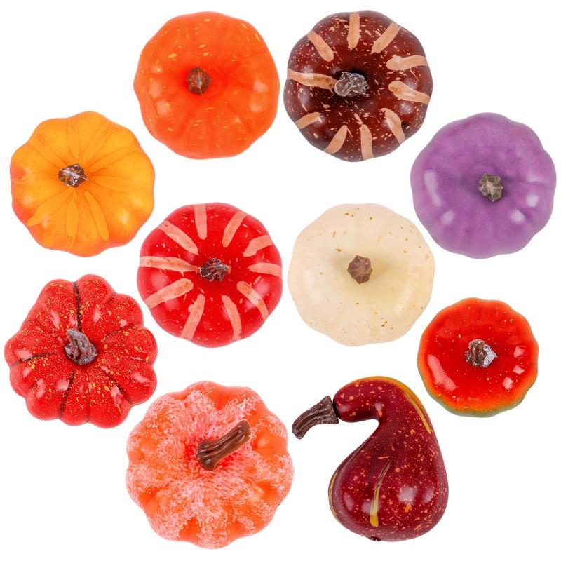 Simulation Vegetables Halloween Harvest Foam Pumpkin Restaurant Window Decorations Thanksgiving Photo Props
