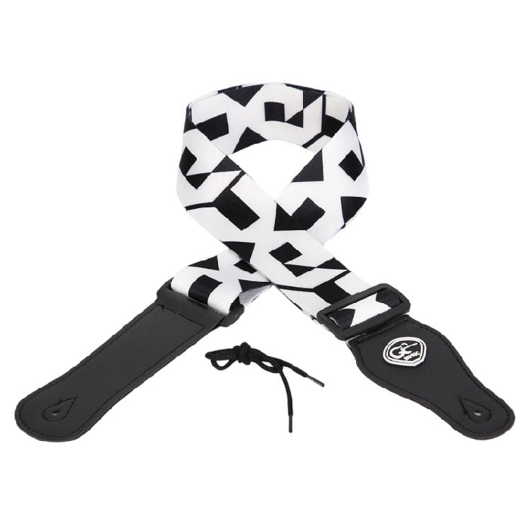 Practical Instrument Strap Polyester Texture Ergonomic for Guitar Bass Enhanced Width Design Detachable Pick Slot