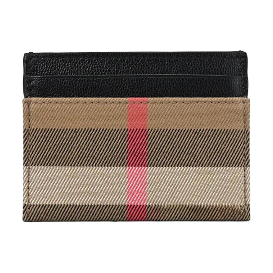 Burberry Portacarte Classico a Quadri in Morbida Pelle e Tela Accessori da Uomo Nero 80840331