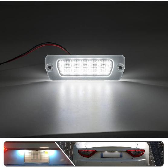 2Pcs LED License Plate Lights Number Lamp for Maserati Coupe 4200 4200 GT GranTurismo GranCabrio Powered by High Power SMD Xenon White LED Error Free
