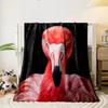 Pink Flamingo Portrait Blanket Bedroom Blanket for Livingroom Couch Lunch Break Soft Throw for Friend's Festival Gift