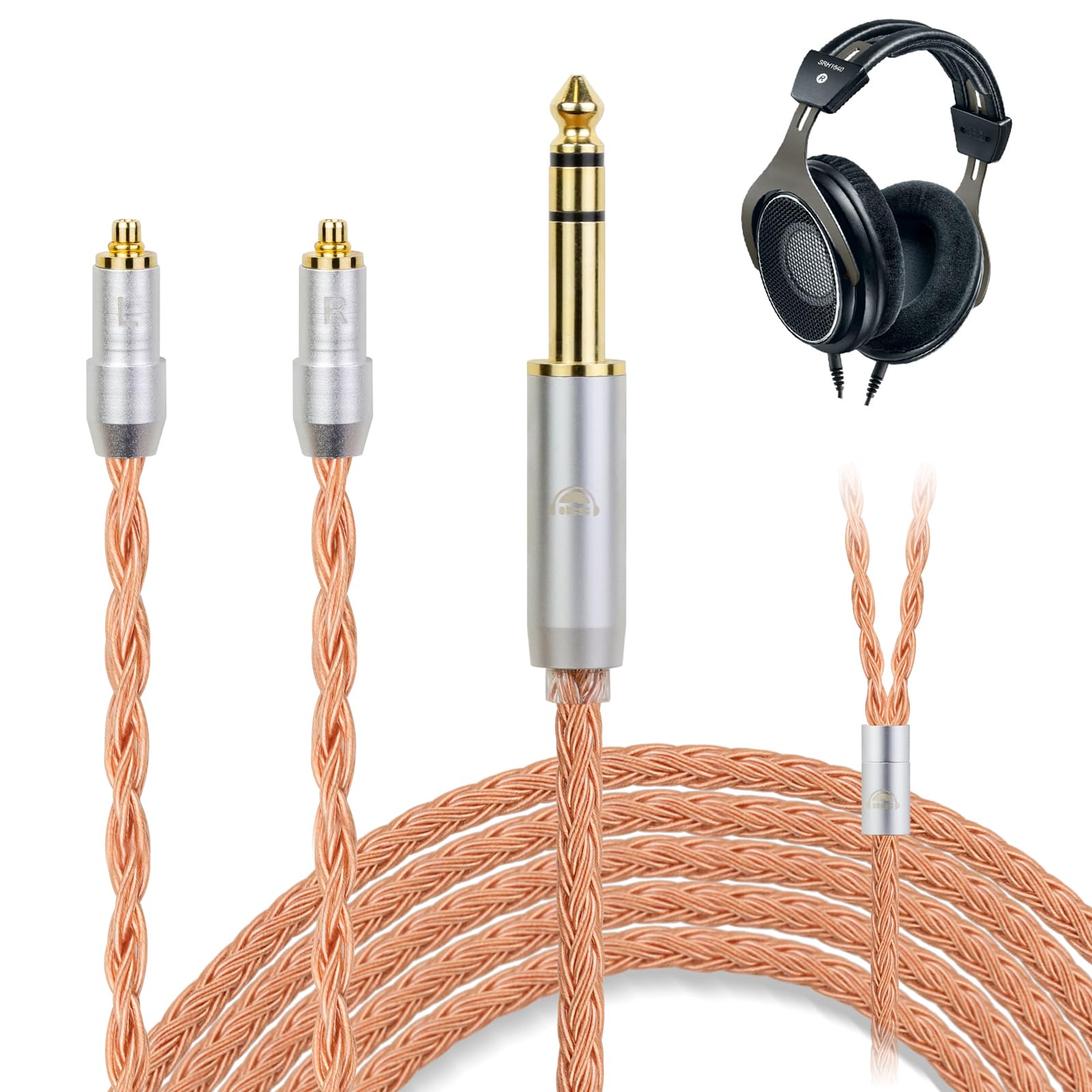 

okcsc ZT16 SRH1840 Headphone Cable Replacement Cable for Earphones and Headphones 16 Cores Pure Copper Compatible with SRH1840 Length Re-Cable