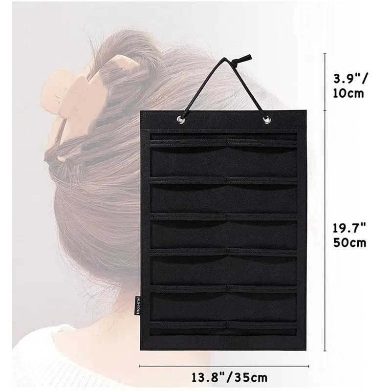 Multipurpose Wall Mounted Hanging Storage Bags Women Hairpin Hair Accessories Holder Large Capacity Home Bedroom Jewelry Stand