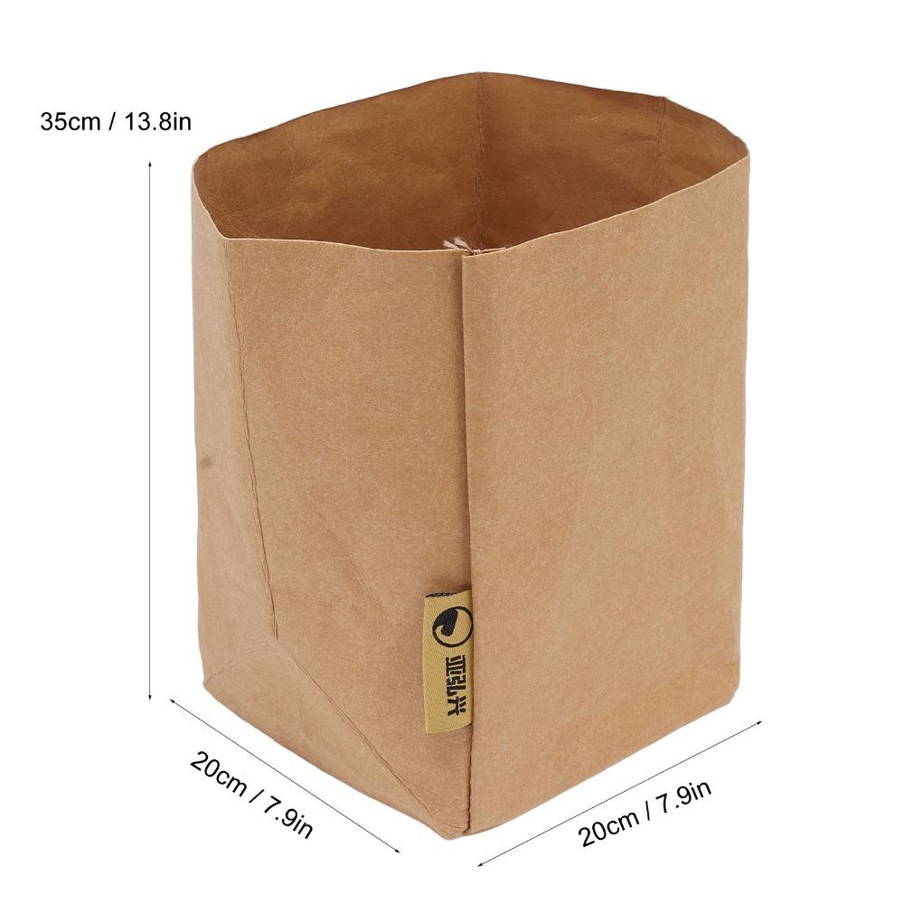 Reusable Food Storage Bag Waterproof Washed Kraft Paper Snacks Bags Kraft Paper Bag  Food Storage