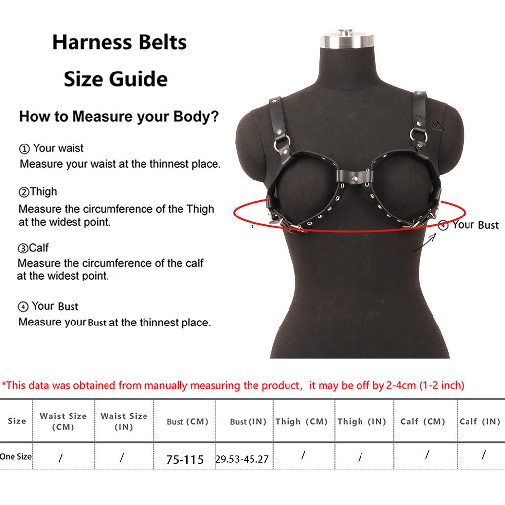 Faux Leather Chest Harness Belt for Women - Erotic Breast Teaser & Stimulating Massage Toy, Perfect for Couples' Flirting Play