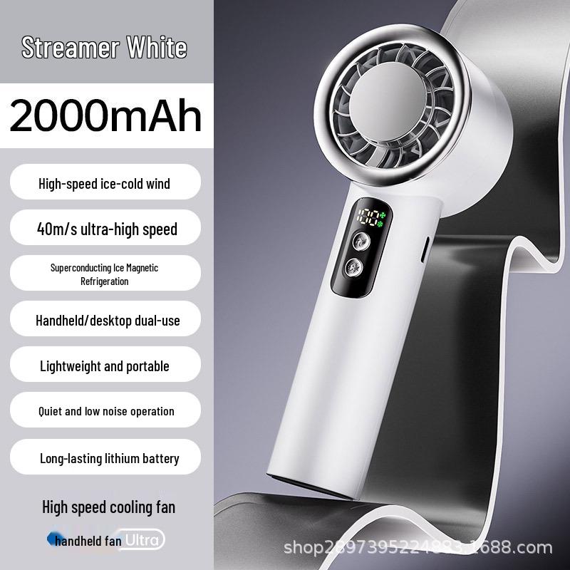 Portable Turbo Handheld Cooling Fan with Ice Pack