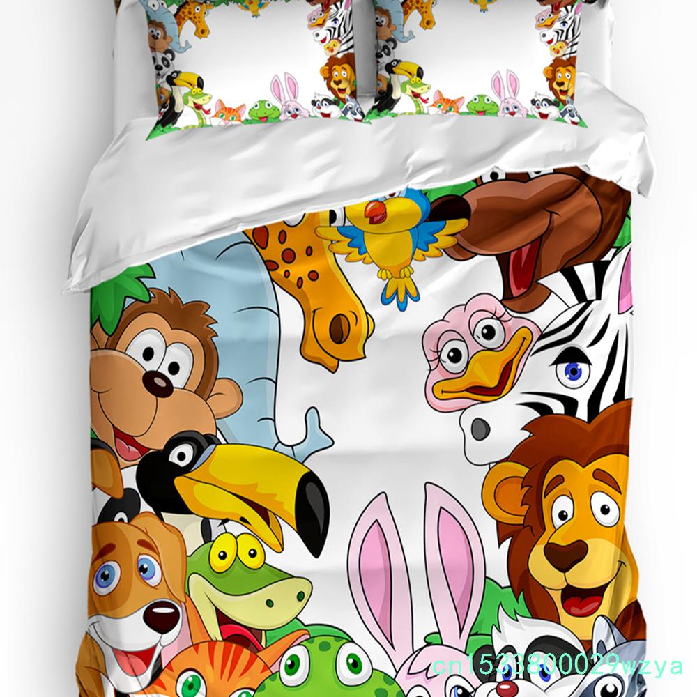 Chemical Experiment Cartoon Duvet Cover Bed Bedding Set Double Home Textile Quilt Cover Pillowcases Bedroom Bedding Set No Sheet