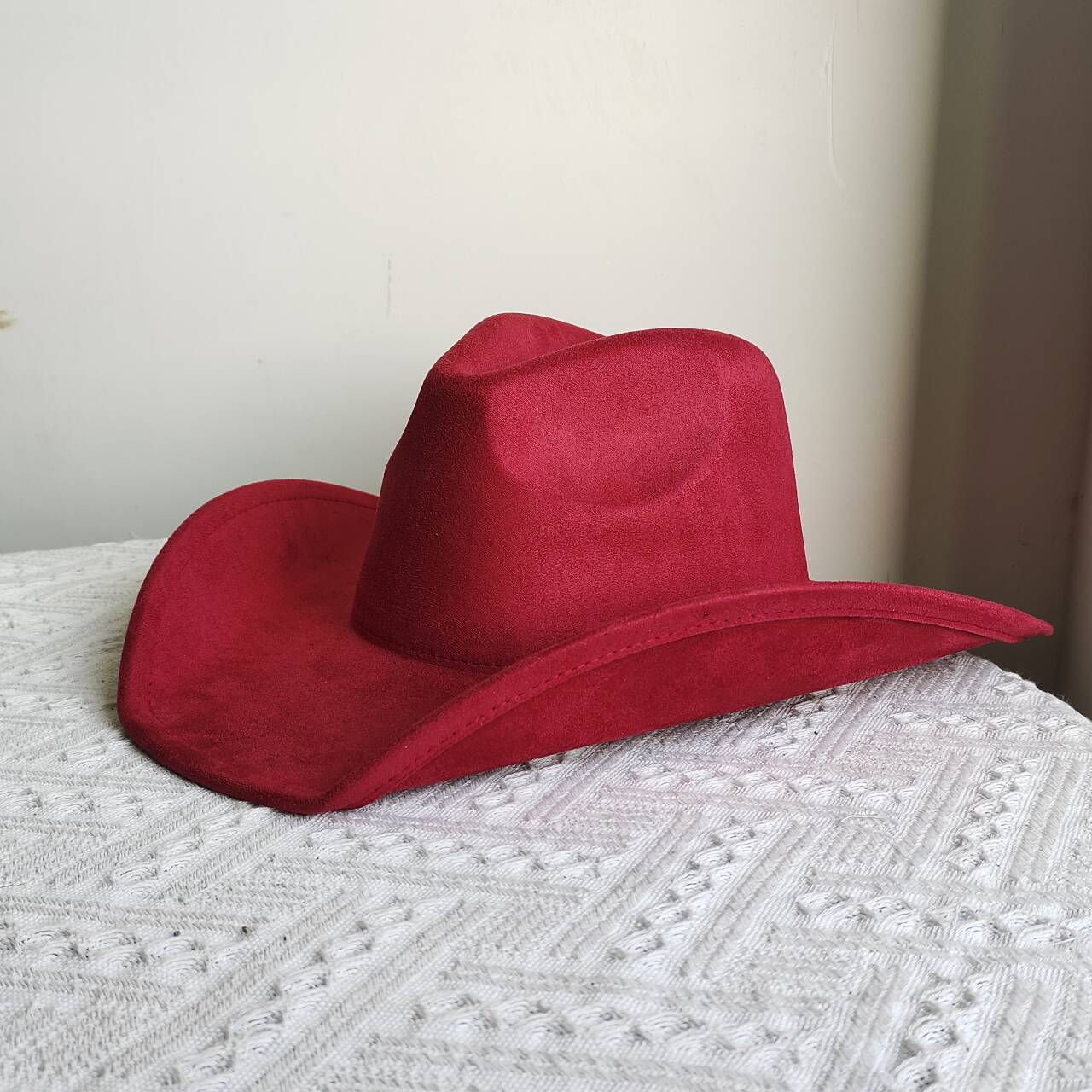 

classic concave convex top suede large brim western cowboy fedora hat men and women cowboy hat fashion partywidebrim hatcowgirl M56-58CM