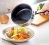 Taniguchi Metal Saucepan with Glass Lid, 14cm, Induction and Gas Compatible, Streel