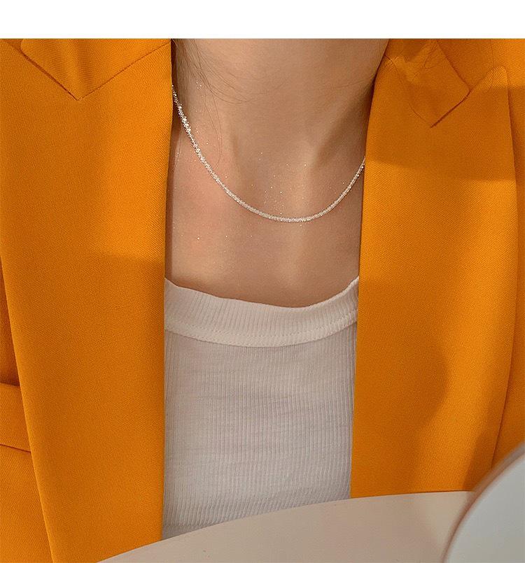 Gypsophila 14K Gold-Plated Sterling Silver Necklace: Sparkling Clavicle Choker Chain for Women.