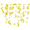 50ft Glitter Moon & Stars Garlands, 6 Pack Gold Double-Side Crescent and Twinkle Stars Paper Hanging Decorations for Birthday Party Baby Shower