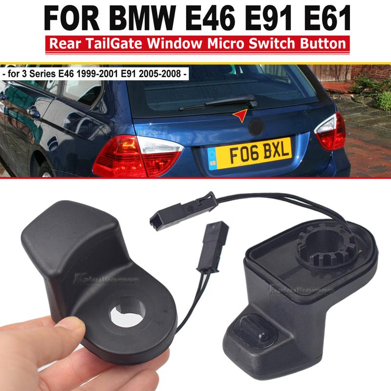 Rear Tailgate Auto Car Interior Black Easy tall Micro Switch Practical Window Key Button 61319200673 9200673 For BMW E61 E91