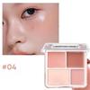 1pcs Korean Style Blush Highlighter Palette Four Color Matte Sculpting Shrinking Expanding Makeup Contouring Powder Compact