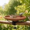 Bird Feeder with Mounting Bracket Clampon Tray Shallow for Garden, Yard, Patio