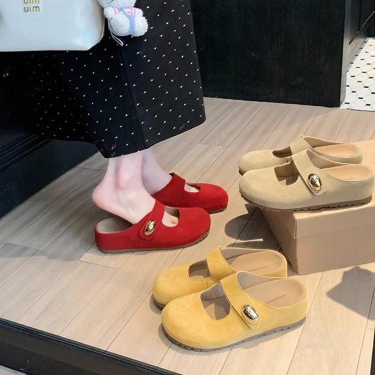 5Cm~ Height-increasing thick-soled Boken half-slippers for women's summer wear, the new little golden beans, one pedal, lazy bag head sandals