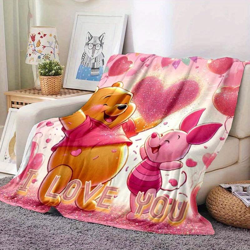 1pc Winnie The Pooh Printing Blanket - Soft, All-Season Throw for Living Room, Bedroom,Personalized Gift with Adorable Cartoon Design