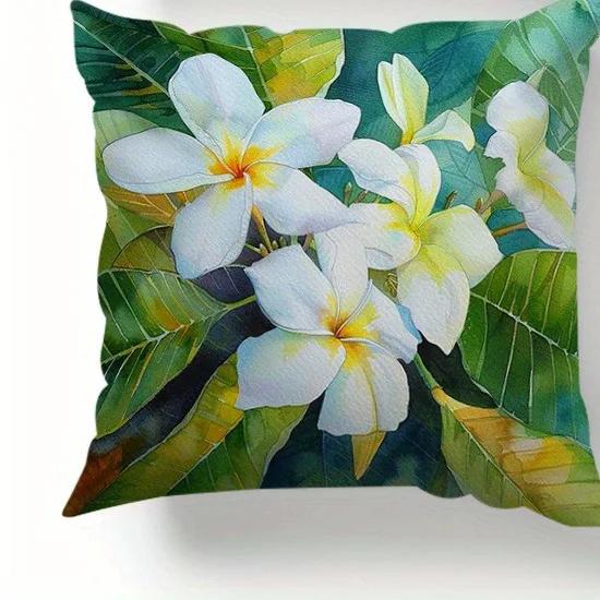 Tropical Floral Pillowcase Set ,Sofa Bedroom Cushion Cover, Single-Sided Printing, Without Pillow Core
