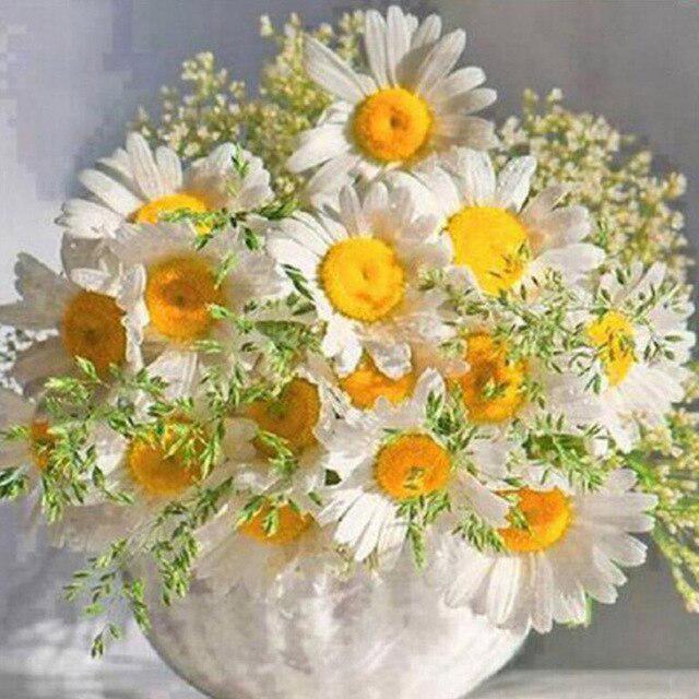 DIY 5D Diamond Painting Flower Sunflower Diamonds Embroidery Full Round Drill Mosaic Flowers